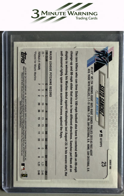 2021 Topps #25 Sixto Sanchez Rainbow Foil