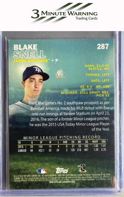 2016 Stadium Club #287 Blake Snell