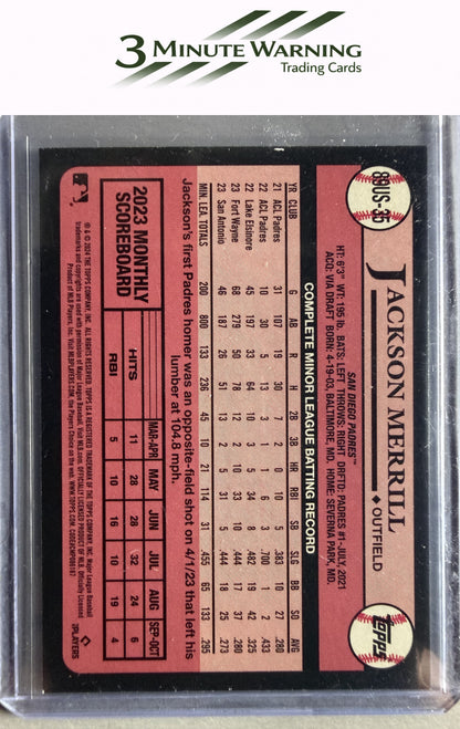 2024 Topps Update #89US-35 Jackson Merrill 1989 Topps Baseball 35th Anniversary