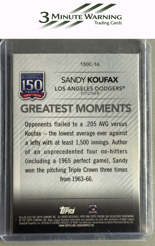 2019 Topps Chrome Update #150C-16 Sandy Koufax