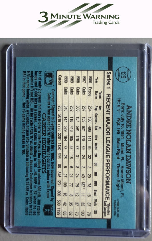 1991 Donruss #129b Andre Dawson