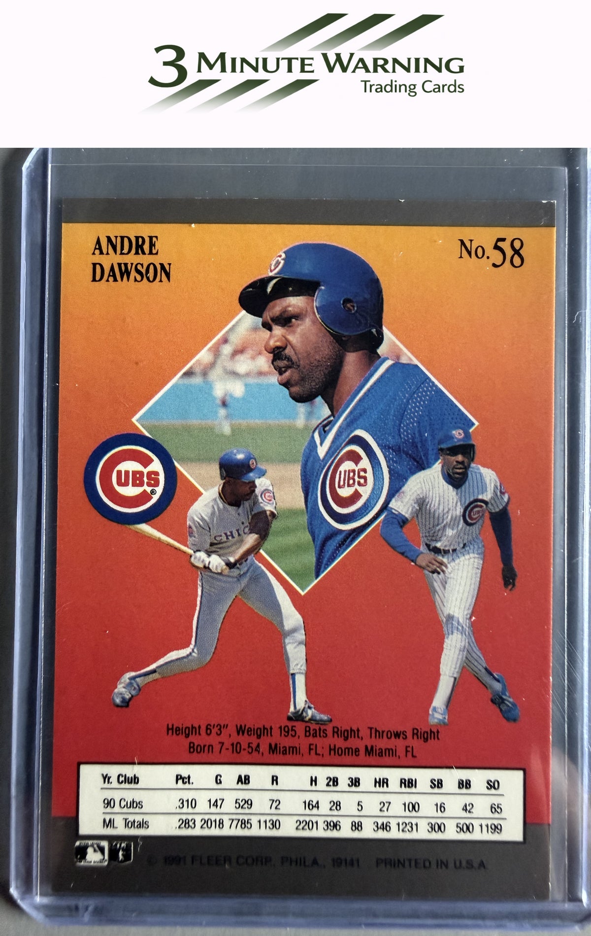 1991 Ultra #58 Andre Dawson