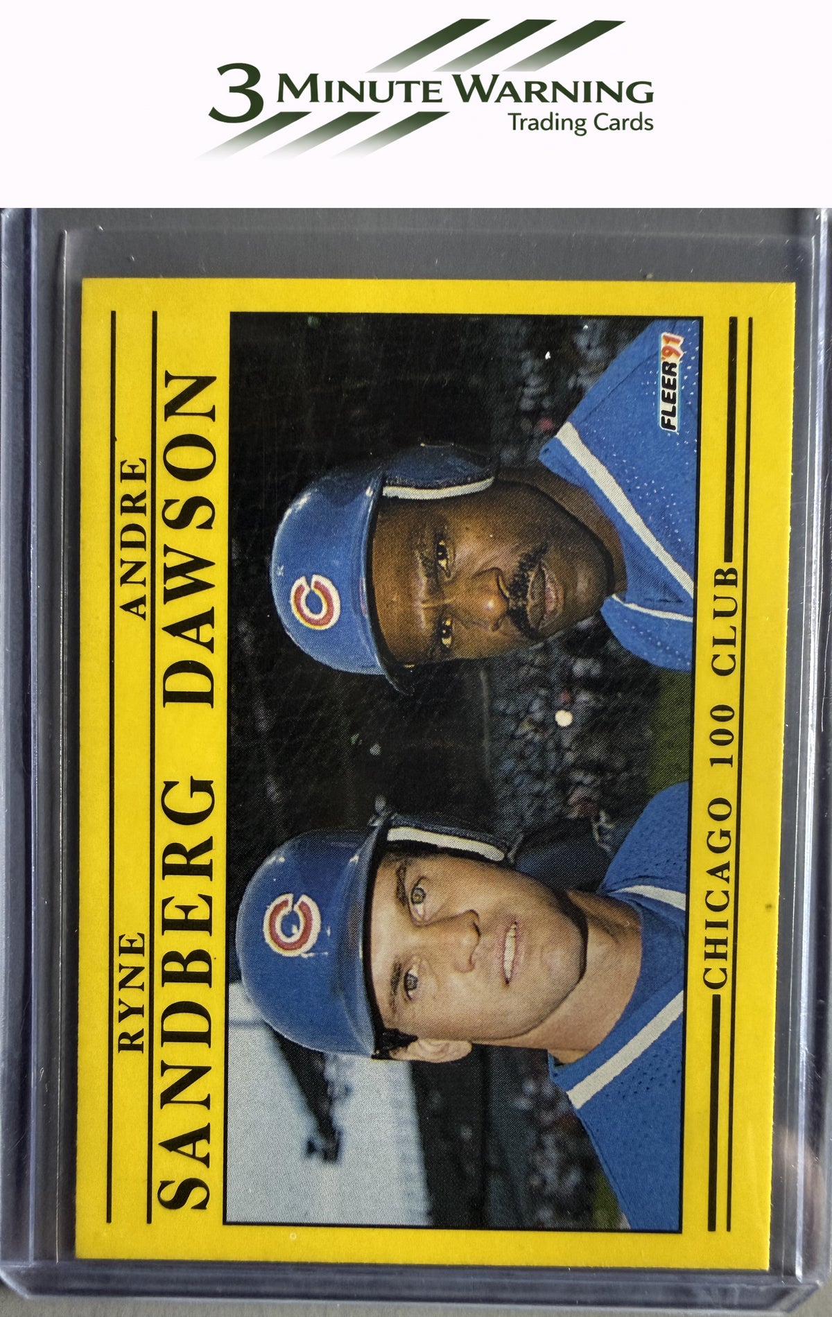 1991 Fleer #713 Chicago 100 Club (Ryne Sandberg / Andre Dawson)