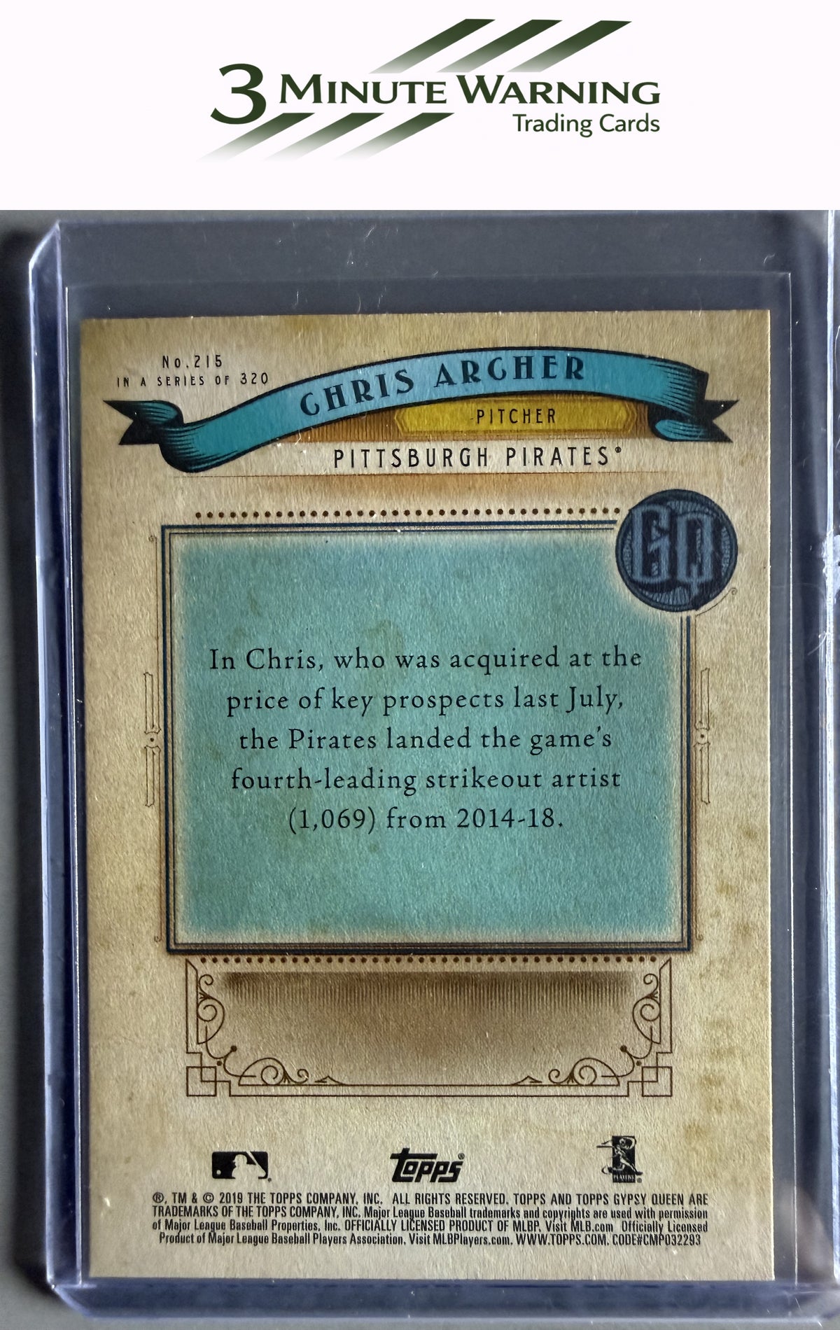 2019 Topps Gypsy Queen #215 Chris Archer Purple