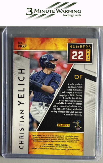 2019 Panini Prizm #NG7 Christian Yelich Numbers Game