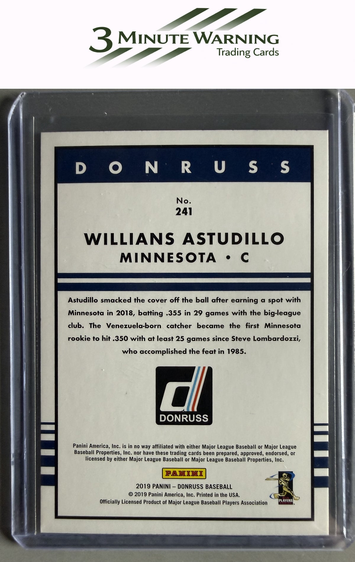 2019 Donruss #241 Willians Astudillo