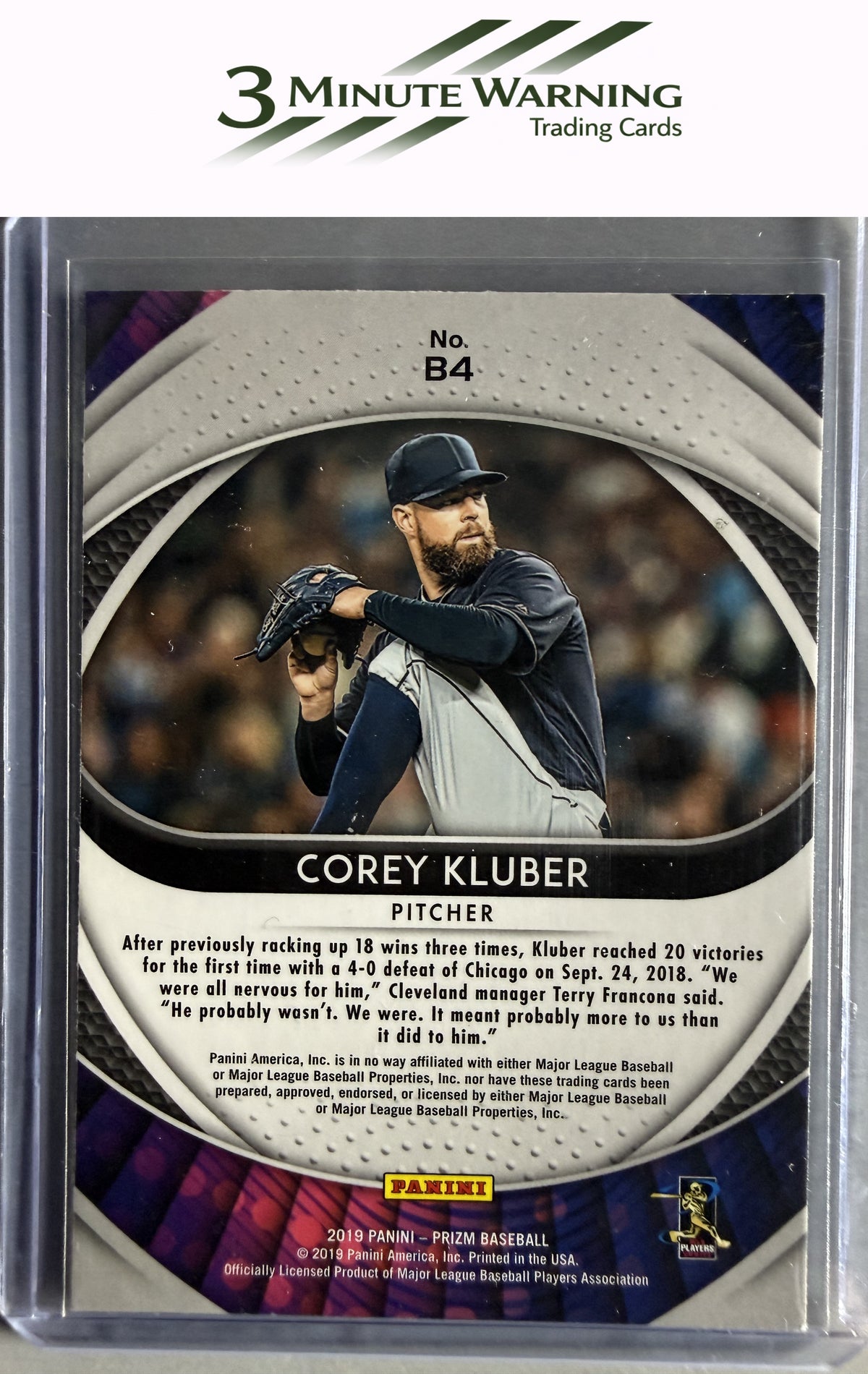2019 Panini Prizm #B4 Corey Kluber Brilliance