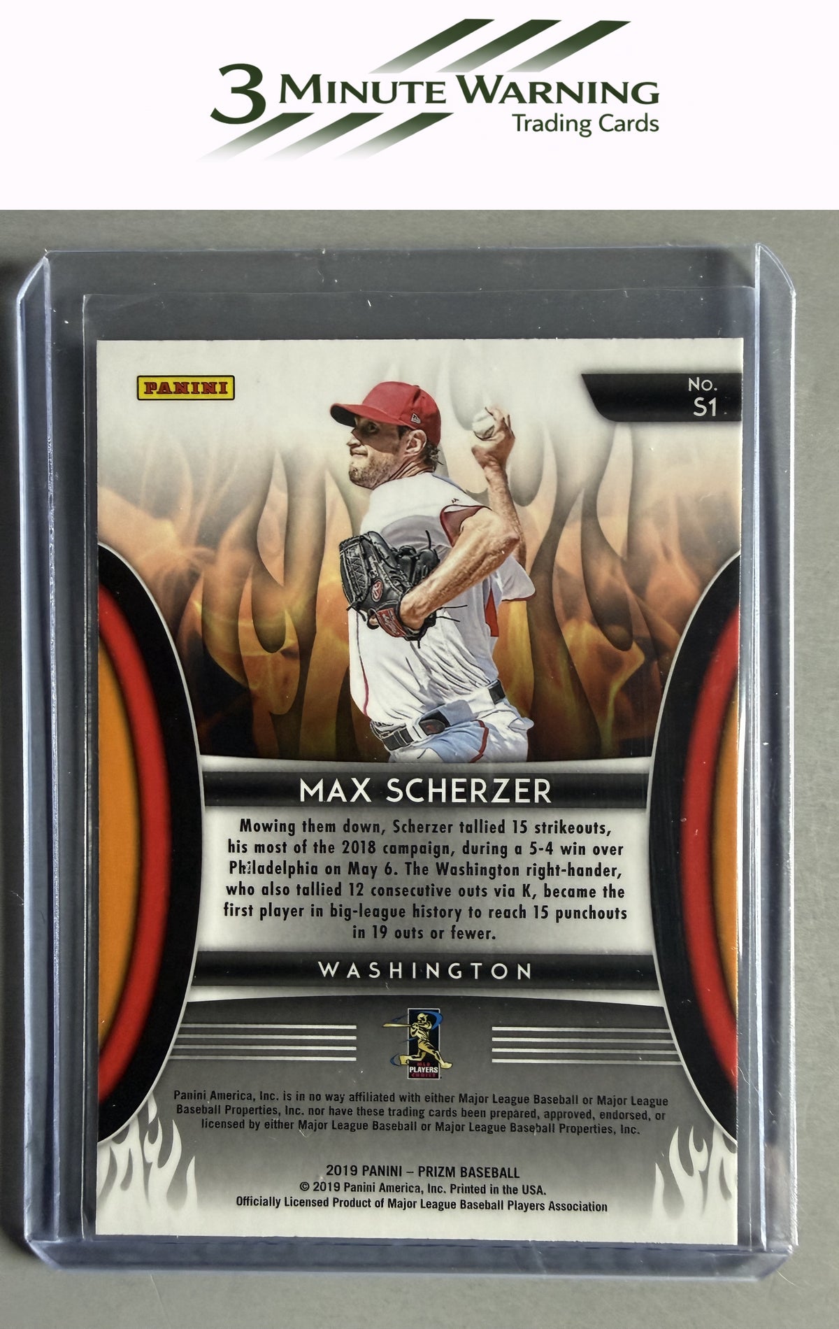 2019 Panini Prizm #S1 Max Scherzer Scorching Prizm