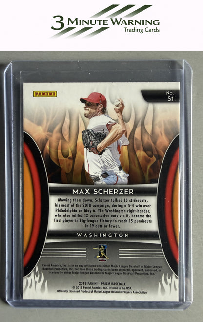 2019 Panini Prizm #S1 Max Scherzer Scorching Prizm