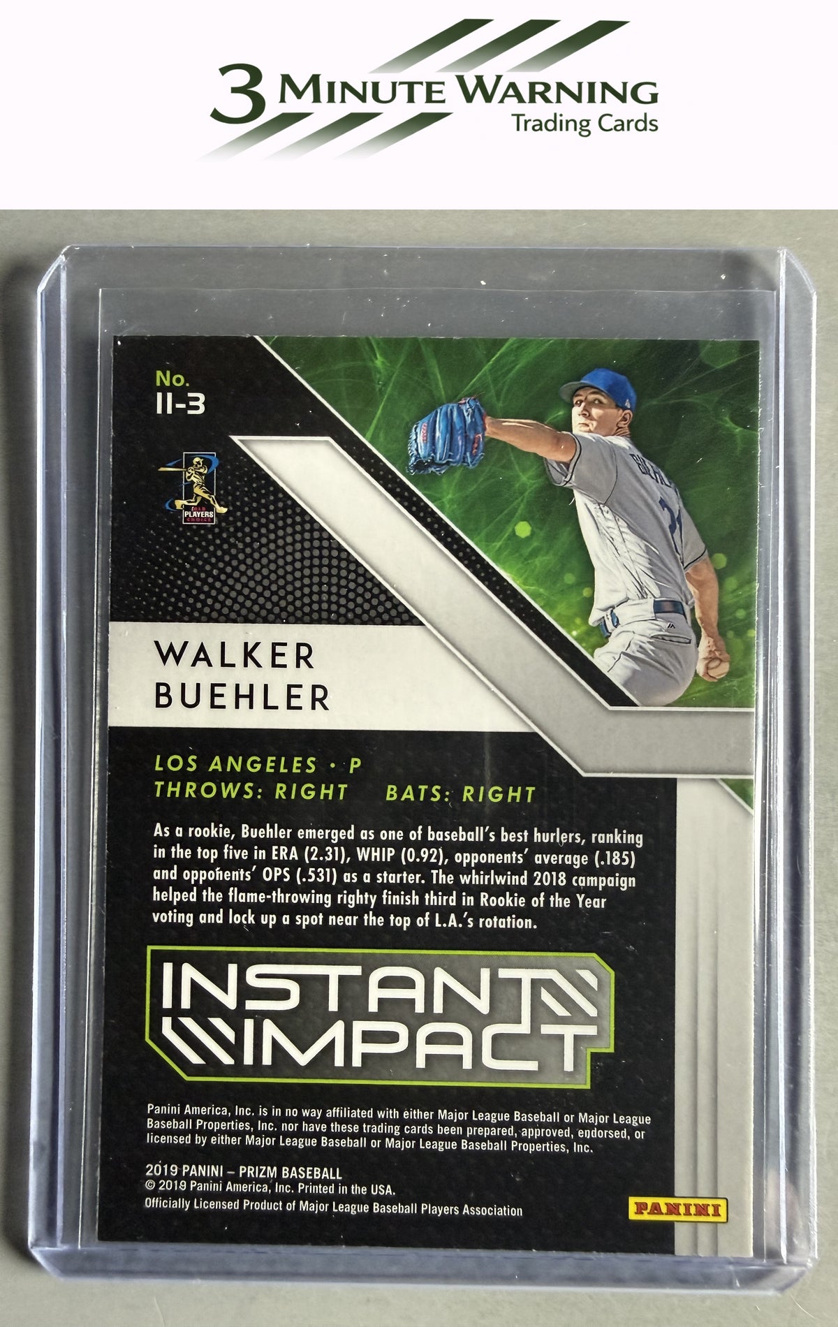2019 Panini Prizm #II-3 Walker Buehler Instant Impact