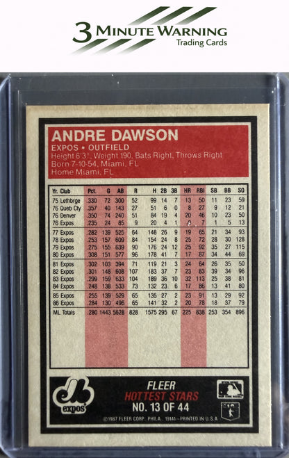 1987 Fleer Baseball's Hottest Stars #13 Andre Dawson