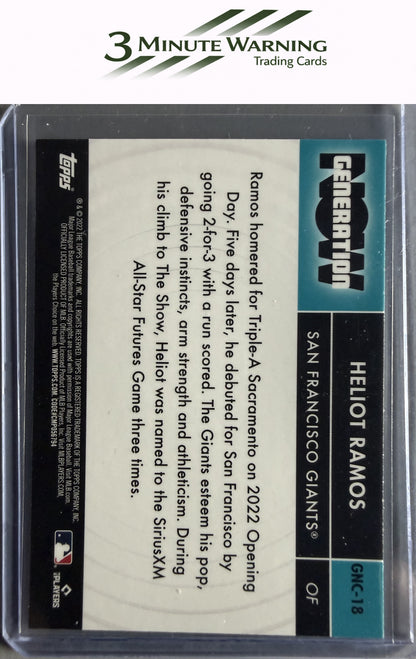 2022 Topps Chrome Update #GNC-18 Heliot Ramos Generation Now Chrome