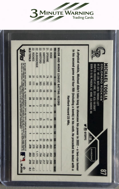 2023 Topps Chrome #87 Michael Toglia
