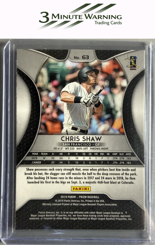 2019 Panini Prizm #63 Chris Shaw