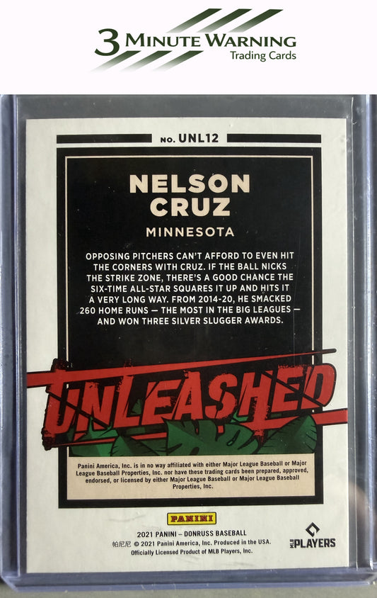 2021 Donruss #UNL12 Nelson Cruz Unleashed Rapture