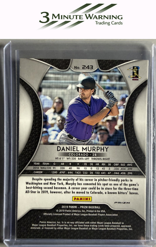2019 Panini Prizm #243 Daniel Murphy Red Prizm