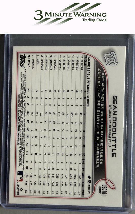 2022 Topps Chrome Update #USC161 Sean Doolittle Purple Refractor