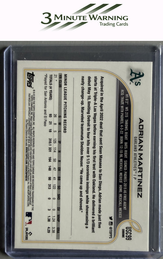 2022 Topps Chrome Update #USC99 Adrian Martinez