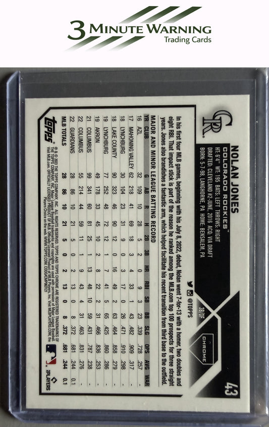 2023 Topps Chrome #43 Nolan Jones