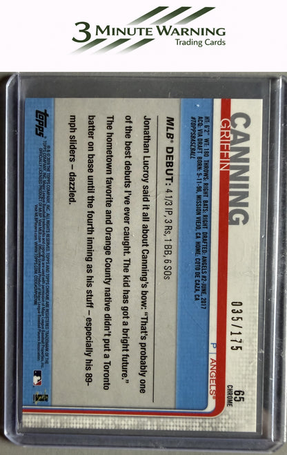 2019 Topps Chrome Update #65 Griffin Canning Purple Refractor #/175