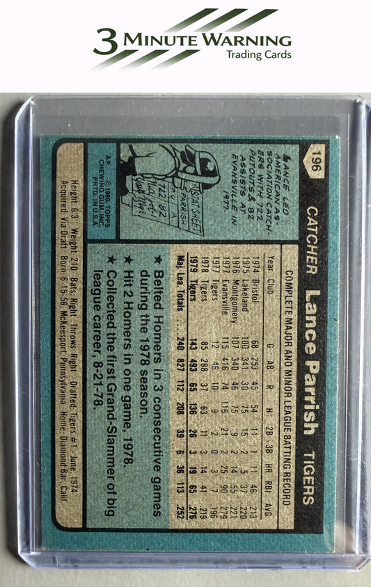 1980 Topps #196 Lance Parrish