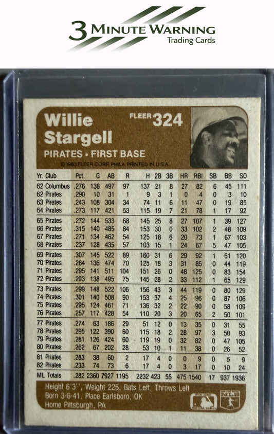 1983 Fleer #324 Willie Stargell
