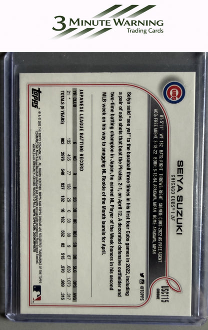 2022 Topps Chrome Update #USC115 Seiya Suzuki