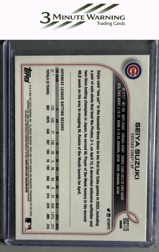 2022 Topps Chrome Update #USC115 Seiya Suzuki