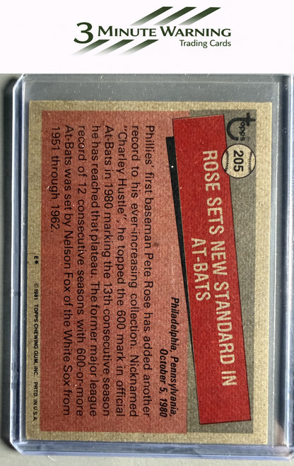 1981 Topps #205 Pete Rose