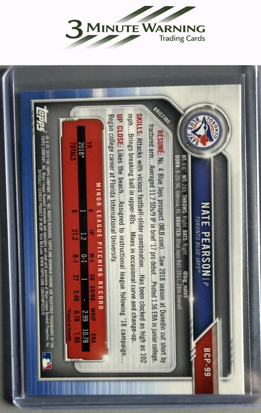 2019 Bowman #BCP-99 Nate Pearson Chrome Prospects