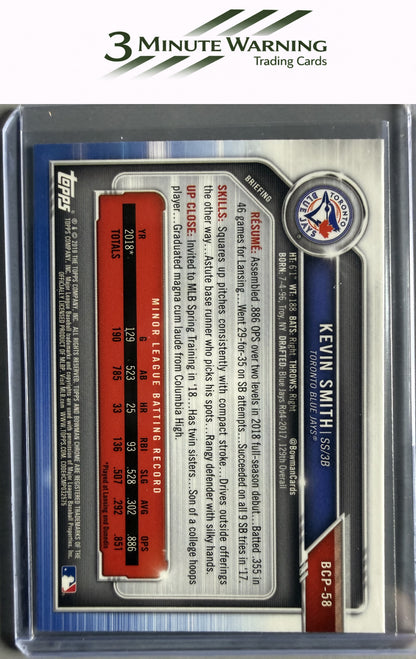 2019 Bowman #BP-58 Kevin Smith Prospects