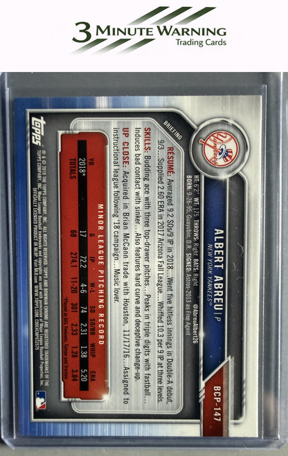 2019 Bowman #BCP-147 Albert Abreu Chrome Prospects