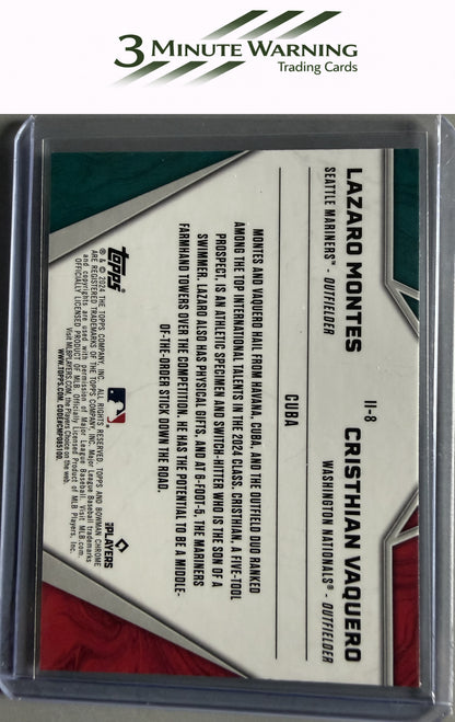 2024 Bowman Chrome #II-8 Cristhian Vaquero / Lazaro Montes International Impact
