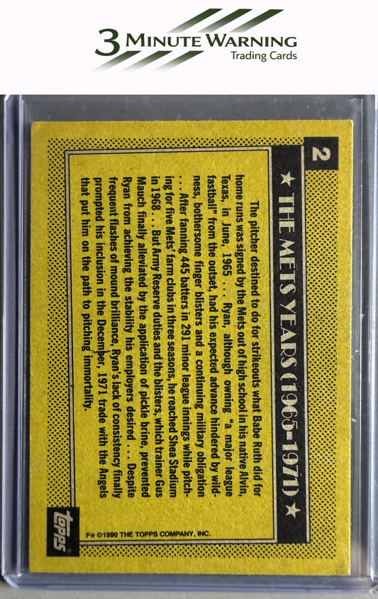 1990 Topps #2 Nolan Ryan