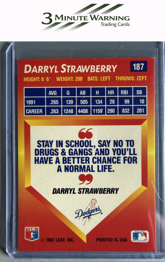 1992 Triple Play #2 Darryl Strawberry Previews