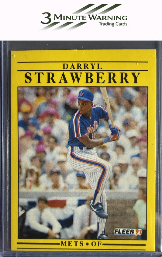 1991 Fleer #161b Darryl Strawberry