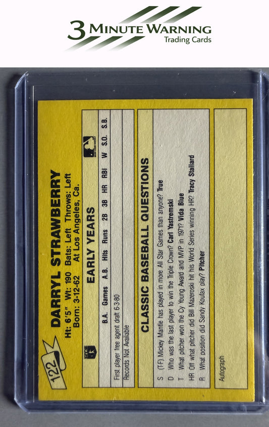1987 Classic Update Yellow #122 Darryl Strawberry