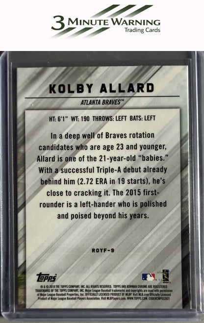 2019 Bowman #ROYF-9 Kolby Allard Rookie of the Year Favorites