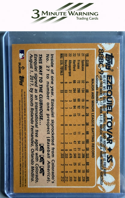 2023 Topps Chrome #88BC-9 Ezequiel Tovar 1988 Topps Baseball 35th Anniversary