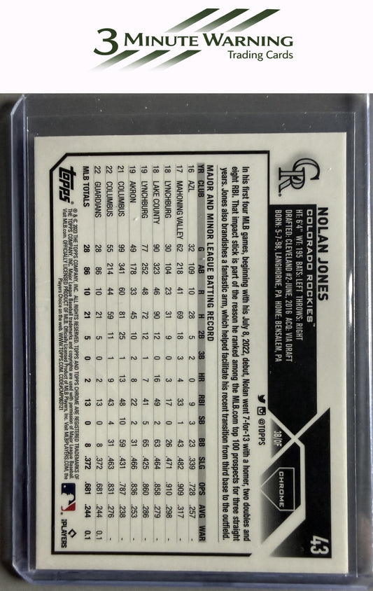 2023 Topps Chrome #43 Nolan Jones