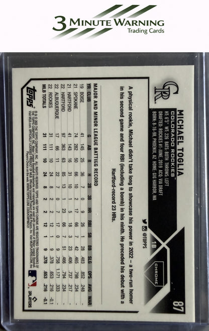 2023 Topps Chrome #87 Michael Toglia