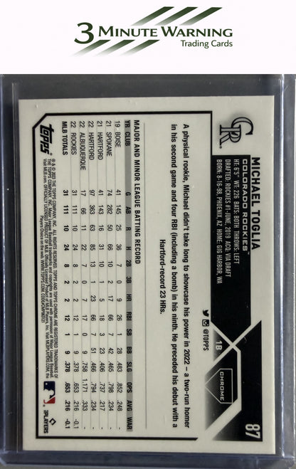 2023 Topps Chrome #87 Michael Toglia
