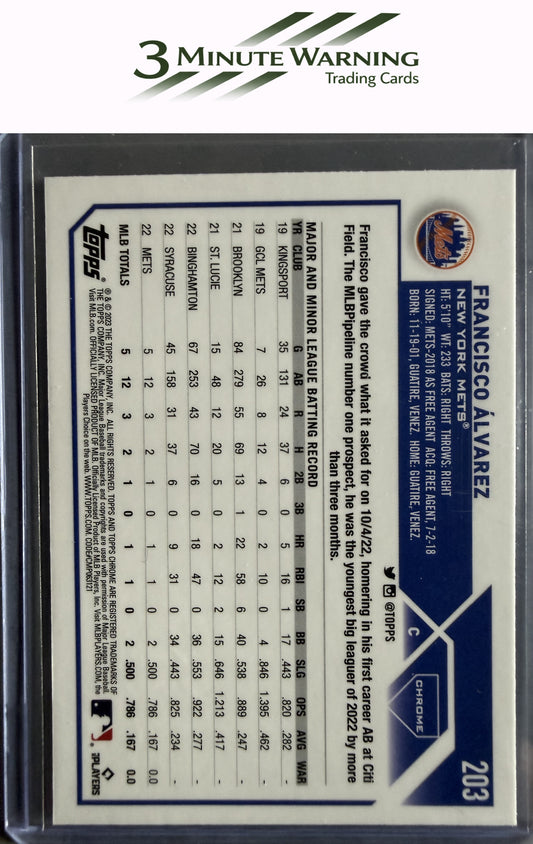 2023 Topps Chrome #203 Francisco Álvarez