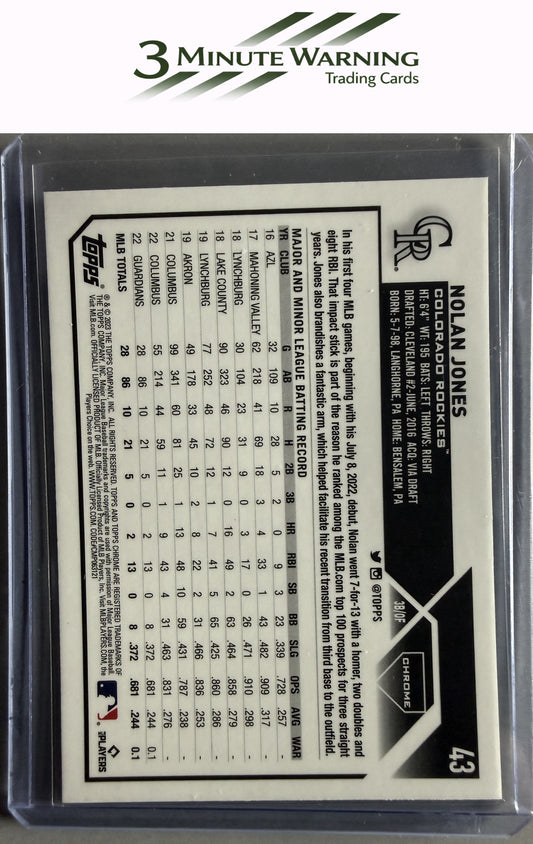 2023 Topps Chrome #43 Nolan Jones