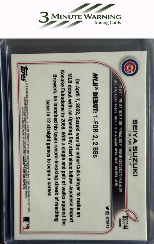 2022 Topps Chrome Update #USC144 Seiya Suzuki