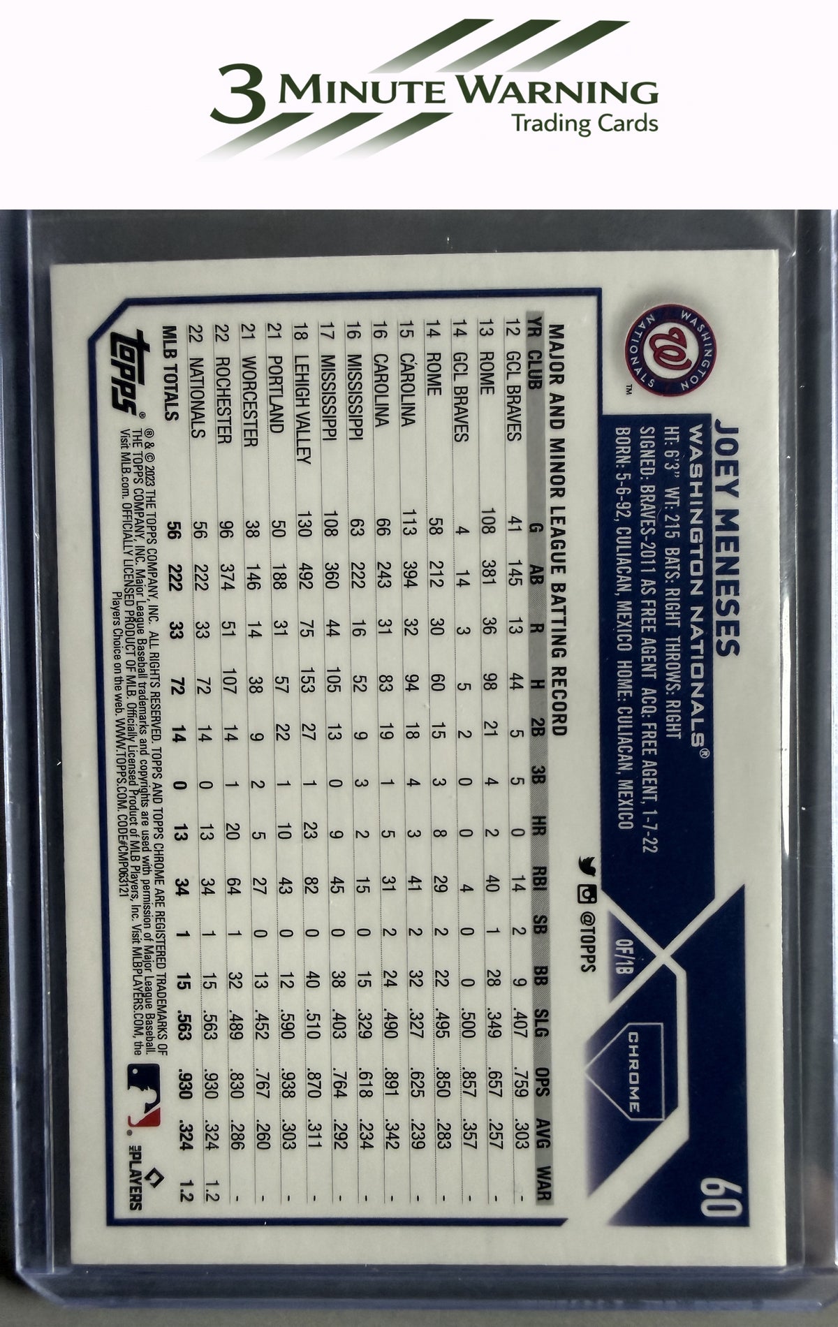 2023 Topps Chrome #60 Joey Meneses