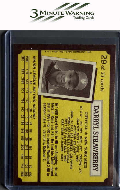 1989 Topps Kay-Bee Superstars of Baseball #29 Darryl Strawberry