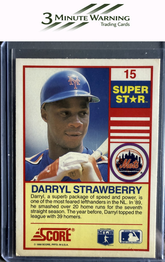 1990 Score 100 Superstars #15 Darryl Strawberry