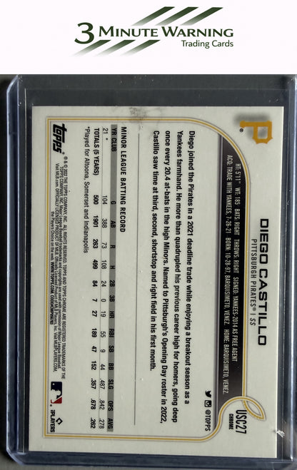 2022 Topps Chrome Update #USC27 Diego Castillo Purple Refractor