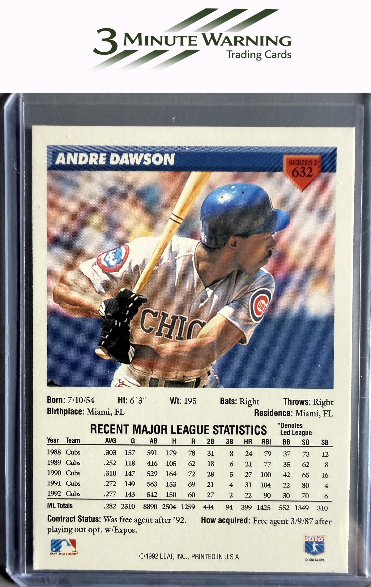 1993 Donruss #632 Andre Dawson